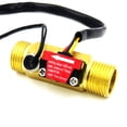 thumbnail image 2 of FRCOLOR  Hall Flow Meter 4 Points Turbine Effect Water Temperature Sensor Golden, 2 of 8