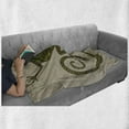 thumbnail image 5 of Reptile Soft Flannel Fleece Throw Blanket, Ornamental Colorful Lizard Patterns Moving Around Exotic Creature Theme, Cozy Plush for Indoor and Outdoor Use, 60" x 80", Green Tan, by Ambesonne, 5 of 5