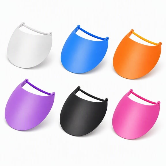 Stcellnmex 6pcs Foam Sun Visor Adjustable Strap Lightweight Breathable for Outdoor Sports