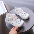 thumbnail image 2 of Otqutp Toddler Fashion Sneakers Summer New Hollowed Breathable Mesh Shoes Boys Baotou Anti Kick Sandals Girls Solid Color Beach Shoes, 2 of 9