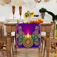 thumbnail image 2 of czcpp-Linen Diwali Table Runner Diwali Tablecloth Diwali Decor Indian Diwali Home Kitchen Dining Room Table Decorations and Supplies for Home 13x72 Inch, 2 of 4