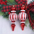 thumbnail image 6 of HONMEET Festive Red and White Gourd Balls, Unique Hanging Decor for Christmas Trees, 6 of 7