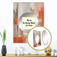 thumbnail image 3 of Designart "Sunkissed Enchanted Essence II" Abstract Marble Mirror Wall Decor - Modern Orange Abstract Large Mirror For Wall Art Decor - 32" x 24" Inch, 3 of 5