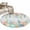 White, variant on Round Area Rug 7 Ft, Summer Coastal Washable Non-Slip Circle Carpet for Living Room/Bedroom, Watercolor Corals Shells Starfish Green Plaid Low-Profile Large Runner Mat Collection Rugs for Indoor