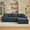 Gray(Right Facing Chaise), variant on Leumius 96.9" L-Shaped Modular Sectional Sofa with Chaise,Cloud Sectional Couch with Deep Seat and Side Pockets,Comfy Corduroy Upholstered Boneless Couches for Living Room,No Assembly,Black