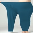 thumbnail image 4 of Plus Size Compression Leggings for Women Workout Sport Tummy Control Soft Full Length Oversize Lightweight Womens Pants Navy, 4 of 6