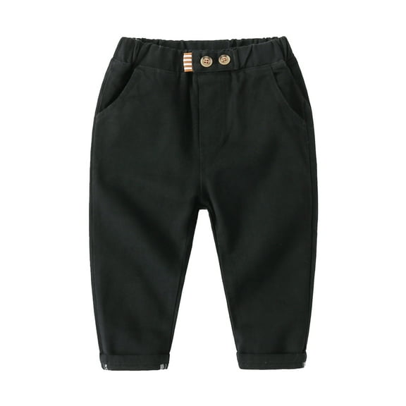 KYAIGUO Boys Girls Spring Fall Casual Pants for Toddler Kids Comfortable Fashion Trousers Mid Waist Cotton Sweatpants Bottoms 1-8 Years Old