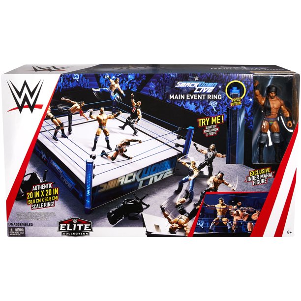 Smackdown Live Wwe Elite Scale Wrestling Ring W Jinder Mahal Figure Walmart Com Smackdown Live Wwe Elite Scale Wrestling Ring W Jinder Mahal Figure Walmart Com