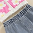 thumbnail image 6 of Bagilaanoe 2Pcs Toddler Baby Girls Summer Clothes Floral Print Sleeveless Tank Tops + Ripped Denim Skirt 12M 18M 24M 3T 4T 5T Kids Casual Skirt Set, 6 of 7