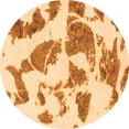 thumbnail image 1 of Ahgly Company Indoor Round Abstract Orange Modern Area Rugs, 3' Round, 1 of 4
