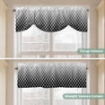 thumbnail image 5 of Black Ombre Stripe Tie Up Valance Curtains for Windows, Kitchen Curtains Window Treatments, Modern Abstract Art Gradient Striped Short Window Shades Valances for Bedroom Bathroom Cafe 42"x18", 5 of 8