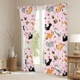 thumbnail image 3 of Feelyou Cat Animal Black Out Curtains, Stars Love Heart Curtains Pack of 2 (42x63 Each), 3 of 6