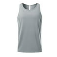 thumbnail image 3 of VBTAPA Racerback Tank Top for Men Sleeveless Workout Shirts Lightweight Quick Dry Running Athletic Undershirts Gray M, 3 of 8