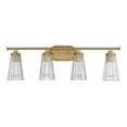 thumbnail image 2 of Chantilly 4-Light Bathroom Vanity Light in Warm Brass, 2 of 5