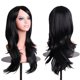thumbnail image 1 of Pelucas Peluca de cosplay resistente al calor de pelo ondulado largo de 70 cm para mujeres (negro), 1 of 3
