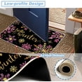 thumbnail image 5 of Hello Winter Snowflake Welcome Doormat Rug Golden Pink Snow Indoor Outdoor Door Mat Christmas Entrance Non Slip Rubber Backing Front Mat Kitchen Floor Decoration 17 x 29 Inch (Pink), 5 of 6