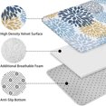 thumbnail image 5 of Blue Floral and Petal Pattern Bathroom Rugs Sets 3 Piece,Toilet Cover Set,Absorbent Non Slip Bathroom Mats Sets with U-Shaped Contour Rug Toilet Rug Set, 5 of 5