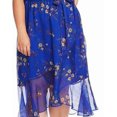 thumbnail image 3 of VINCE CAMUTO $154 Womens New Blue Floral Ruffled Sleeveless Sheath Dress 24W B+B, 3 of 4