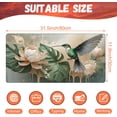 thumbnail image 2 of Desk Pad, Elegant Hummingbird Desk Mat, Oil Painting Flowers and Leaves Large Gaming Mouse Pad, 31.5"x11.8" Extended Big Computer Mouse Pad with Non-Slip Base and Stitched Edge, 2 of 13