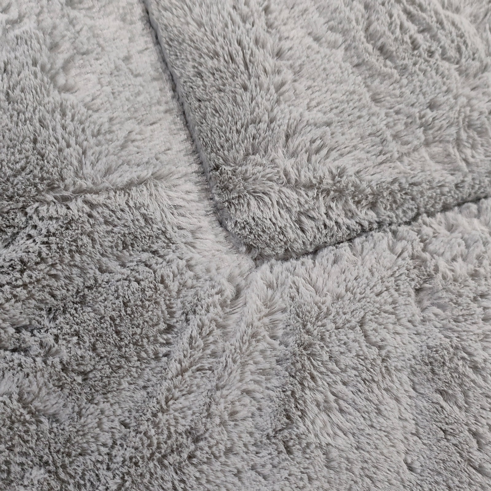 MERITLIFE Plush Washable Dog Bed Ultra Soft Dog Crate Mat Kennel Pad Anti-Slip Pet Sleeping Bed for Small Medium Large Dogs,Gray 48" x 30"