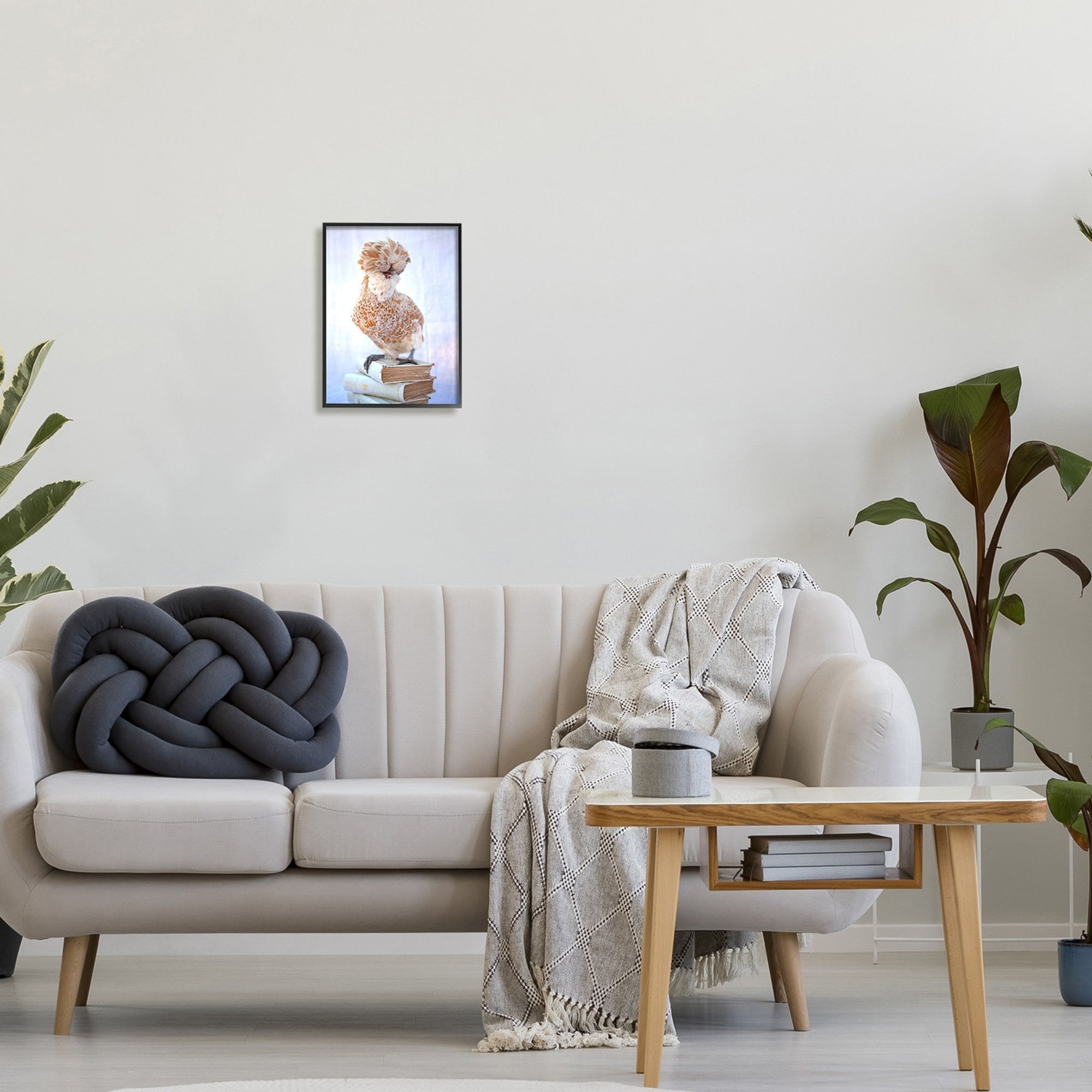 Tania Soderman Polish Bouffant Crest Bird Elegant Intellectual Bookstack 16" x 20" Framed Photography Art Print, by Stupell Home Décor