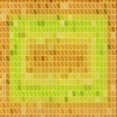 thumbnail image 1 of Ahgly Company Machine Washable Indoor Square Transitional Neon Yellow Green Area Rugs, 8' Square, 1 of 7