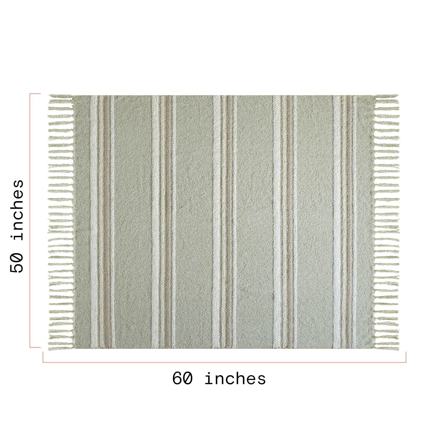 Beautiful Sage Green Cozy Chenille Throw by Drew Barrymore for Adults, 50" x 60"