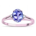 thumbnail image 3 of Star K � Oval 8x6 Genuine Tanzanite Split Shank Three Stone Engagement Promise Ring, 3 of 9