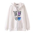 thumbnail image 1 of Dark hip hop gótico Harajuku Y2k esternón mariposa cremallera Sudadera con capucha hombres y mujeres Harajuku chaqueta sudadera, 1 of 4