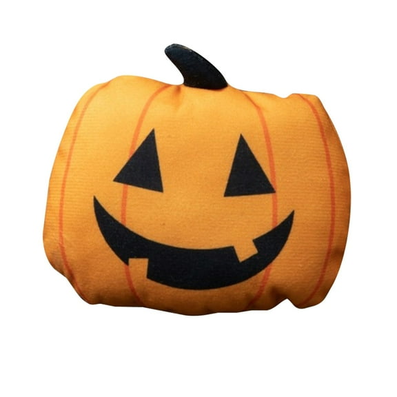Halloween Pumpkin Plush Pillow, Soft Decorative Jack-O'-Lantern Cushion, Festive Fall Home Decor, Cozy Throw Pillow for Sofa, Bed, Kids Room, and Party Decoration, 12 Inch Orange Stuffed Toy