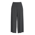 thumbnail image 5 of Ltctricy Wide Leg Palazzo Capri Pants for Women Yoga Lounge Cropped Pants with Pockets High Waist Casual Comfy Pants, 5 of 7