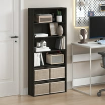 Furinno Basic 6-Tier Open Shelf Bookcase 7 x 24 x 53inches in Espresso