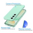 thumbnail image 4 of Njjex For Galaxy S24 FE 5G Case with Screen Protector,Liquid Silicone Soft Gel Rubber Slim Microfiber Lining Cushion Texture Cover Shockproof Protective Case for Samsung S24 FE 6.7", Green, 4 of 7