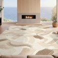 thumbnail image 2 of Design&I 4'x6' Washable Area Rug Snag-Free Skid-Resistant Medium Abstract Freeform Ash Taupe Beige Scattered Motifs Asymmetrical for Home Office, Under Desk, 2 of 7