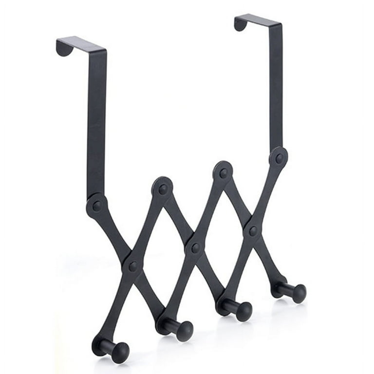 Over Door Hanger Heavy Duty Door Hook For Hanging Backpack Jacket Robes Purse Black 4 Hooks
