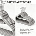 thumbnail image 4 of MegaLove Gray Velvet Non‑Slip Clothes Hangers, 10 Pack, Space Saving Heavy Duty Hangers for Closet Storage, 4 of 4