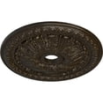 thumbnail image 3 of Ekena Millwork 27 7/8"OD x 3 7/8"ID x 2 1/2"P Tomango Egg & Dart Ceiling Medallion (Fits Canopies up to 6 3/4"), Hand-Painted Stone Hearth Crackle, 3 of 6