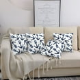 thumbnail image 7 of Throw Pillow Covers, Navy Blue Anchor Soft Square Pillow Cases with Invisible Zipper for Couch Bed Sofa, Farmhouse Fall Home Decor 12"x12", 7 of 7
