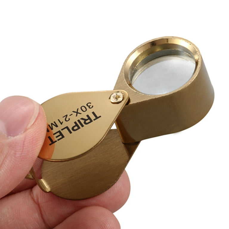 New Mini 30X 30x21mm Loupe Magnifier Folding Magnifying Triplet Jewelers  Eye Glass Jewelry Diamond Currency Detecting From Szyang, $2.06
