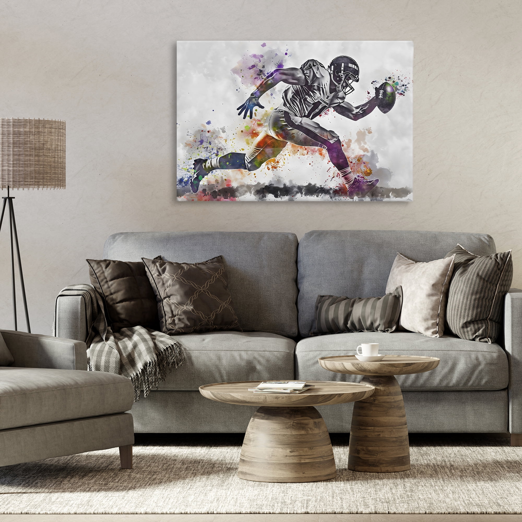 Stupell Industries Endurance Football Sprint Canvas Wall Art, design by Creative Studio