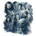 thumbnail image 2 of Men's The Hobbit: The Battle of the Five Armies Character Poster  Graphic Tee White X Large, 2 of 5
