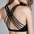 thumbnail image 5 of Womens Sports Bras Plus Size Ice Silk Beautiful Back Yoga Fitness Sports Bra Underwear Wireless Bra Black M, 5 of 5