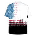 thumbnail image 5 of Yindaity Mens Usa T Shirt American Flag Patriotic 4th of July T-Shirt(White,2XL), 5 of 6