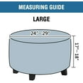 thumbnail image 2 of Round Ottoman Slipcover Ottoman Covers Slipcover Footstool Protector Covers Storage Stool Ottoman Covers Stretch with Elastic Bottom, Feature Real Velvet Plush Fabric (Large, Gray), 2 of 7