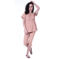 thumbnail image 4 of Moomaya Ensemble de Nuit pour Femmes Capri Coton 2 Pcs Chemises de Nuit, 4 of 6