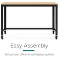 thumbnail image 4 of Scranton & Co Home Office Metal Desk and Storage Set in Black / Maple, 4 of 14