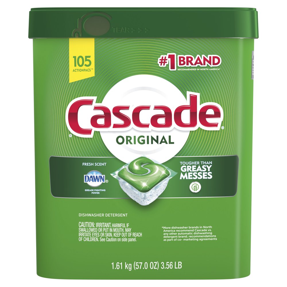 Cascade Original Dishwasher Pods, ActionPacs Dishwasher Detergent Tabs