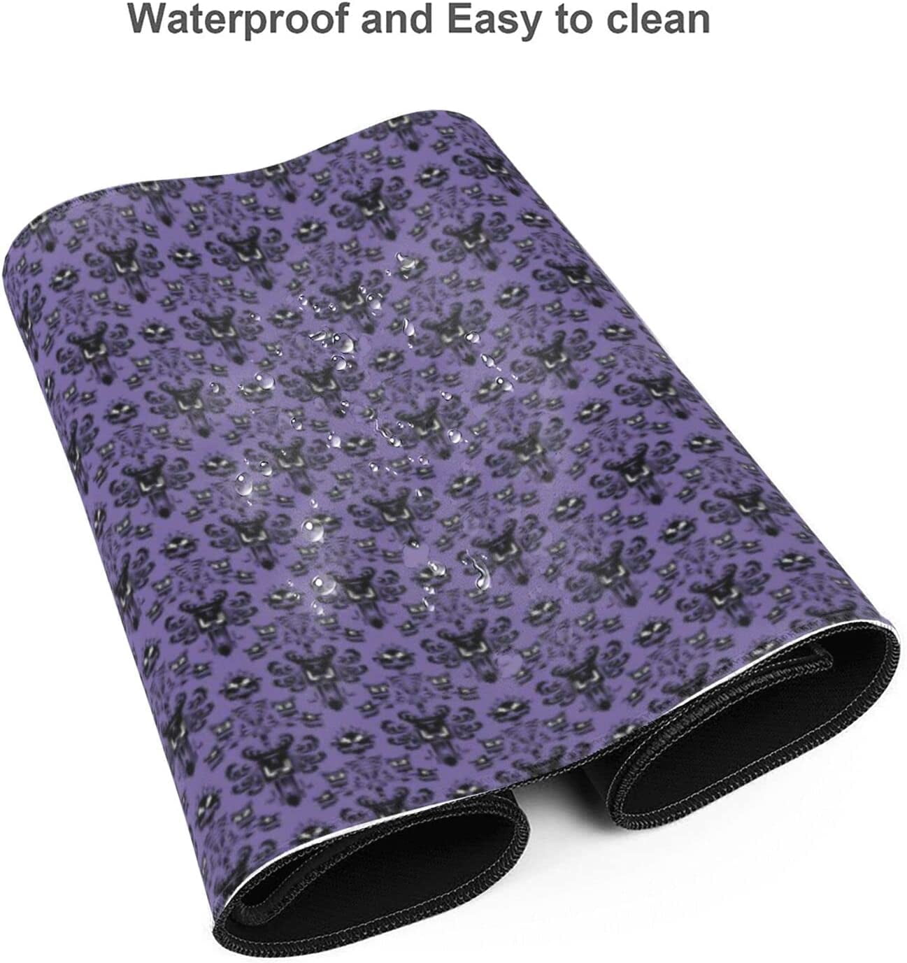 12x31.5in Oversized Mouse Pad Haunted Mansion Mouse Mat Non Slip Rubber Gaming Mouse Pad for Office Home Computers Laptop Gaming