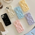 thumbnail image 2 of 3D Wave Shape Water Ripple Candy Color Soft  for iPhone Case (Pink,iPhone 12), 2 of 7