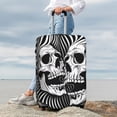 thumbnail image 7 of Gukieu Psychedelic Skull Illusion Art Print Suitcase Protective Cover, Elastic Zipper Buckle Suitcase Protective Cover, Suitable for Travel, Business Trip-Small, 7 of 7